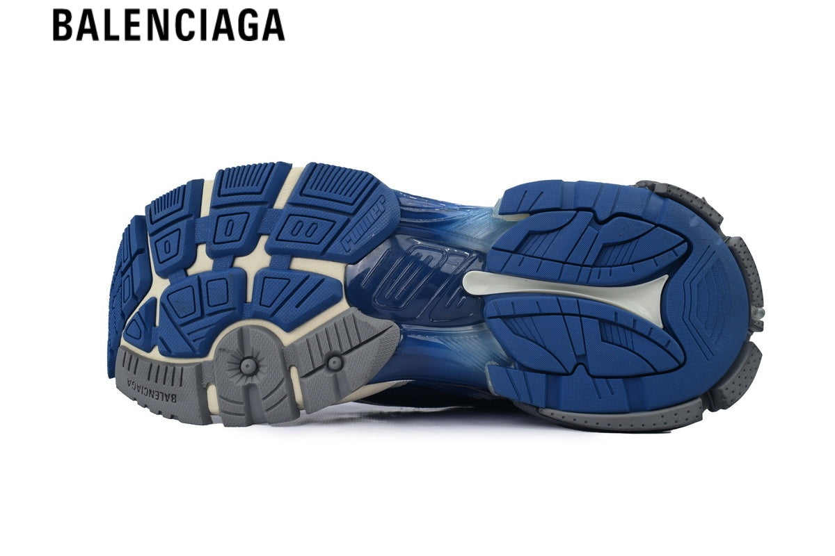 Balenciaga Runner Sneaker ¡ª Navy Mesh, Gradient Blue & Silver Synthetic Overlays