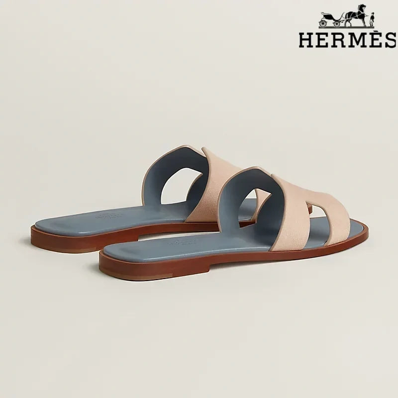 Herm¨¨s Oran Beige Flat Sandal
