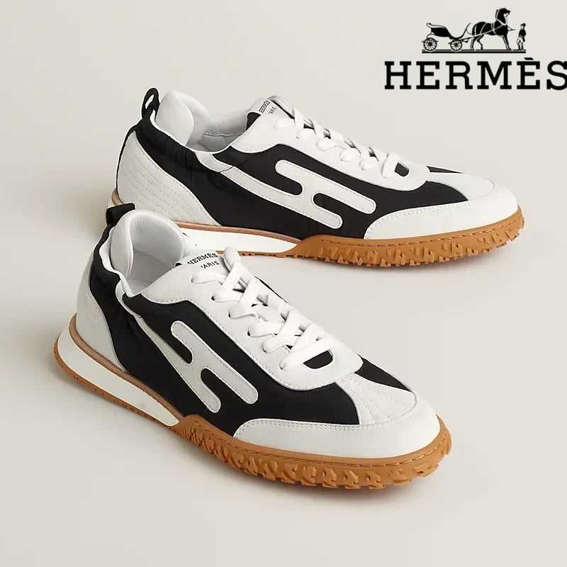 Herm¨¨s Jet Sneaker in Black and White Panels