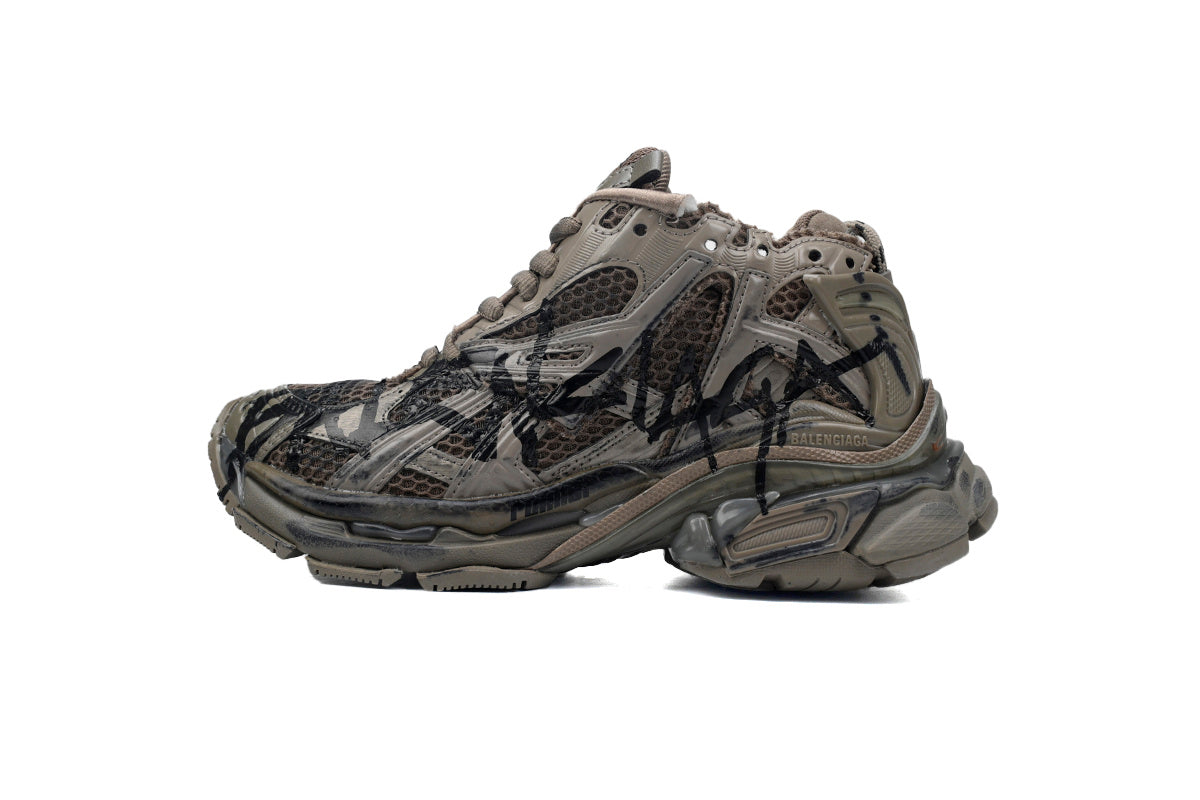 Balenciaga men's shoes Track Runner Sneaker ¨C Distressed Low-Top balenciaga runners black