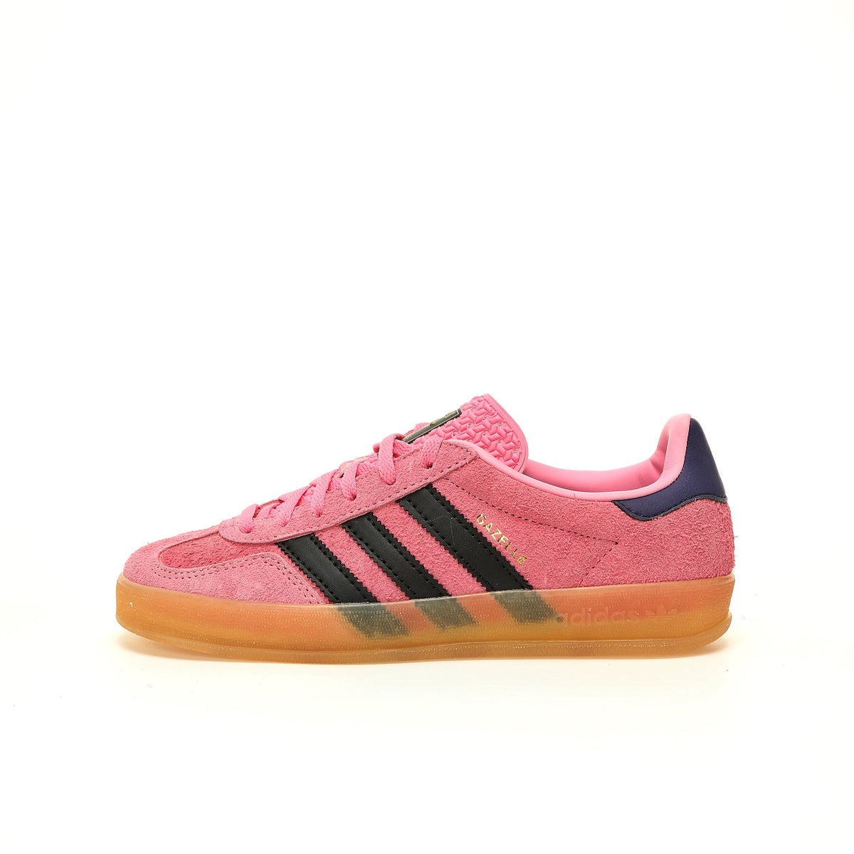 Adidas Originals Gazelle Indoor ¨C Pink / Black / Dark Purple Gum Suede Low-Top Sneakers