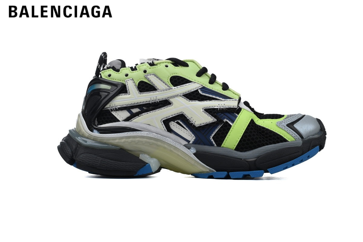 Balenciaga Runner men's shoes  women sneakers ¡ª Green / Blue / Black