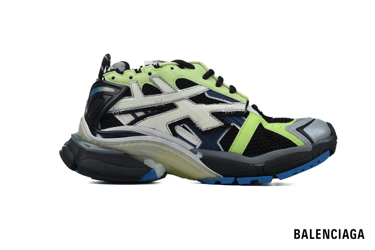 Balenciaga Runner men's shoes  women sneakers ¨C Black, Green & Blue