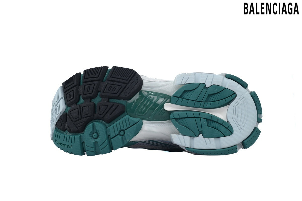 Balenciaga Runner men's shoes  women sneakers ¨C White, Green & Blue