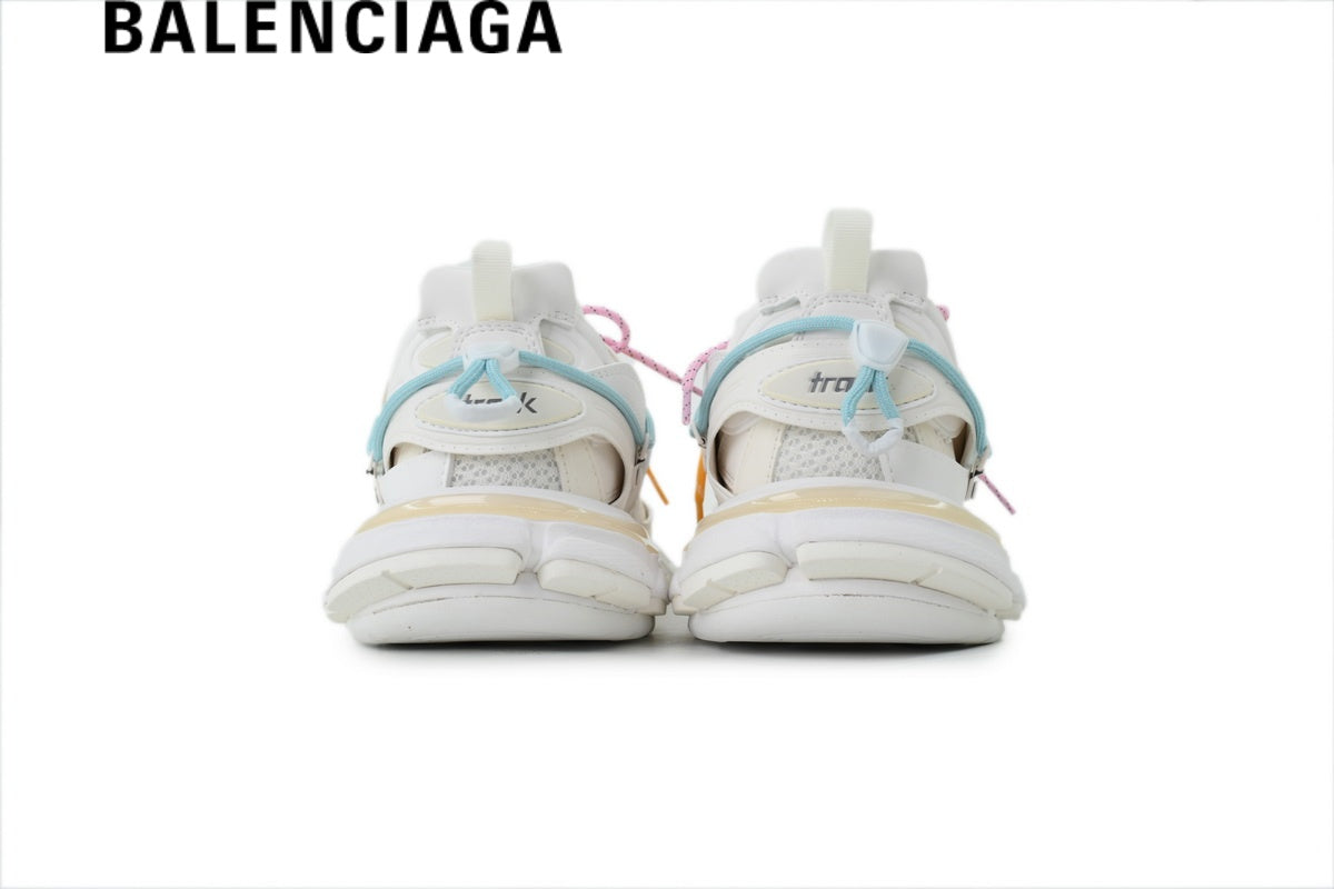 Balenciaga Track men's shoes  women sneakers White Multicolor Laces