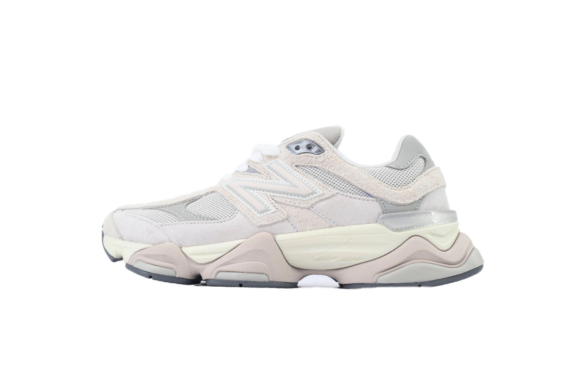 New Balance 9060 Women's & Men's White Grey Cream Chunky Retro Sneakers
