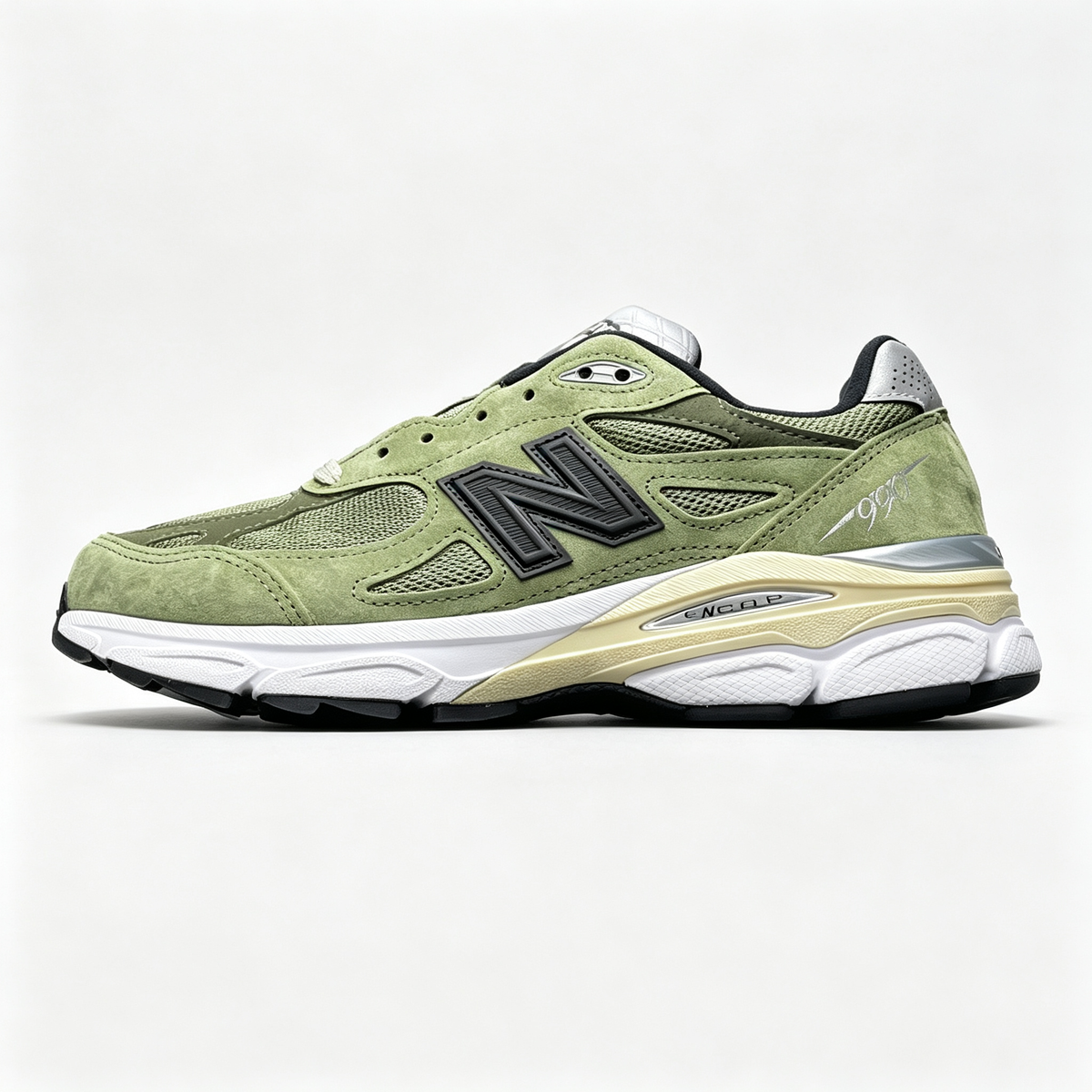 New Balance 990v3 Olive Black Women's & Men's Retro Lifestyle Sneakers