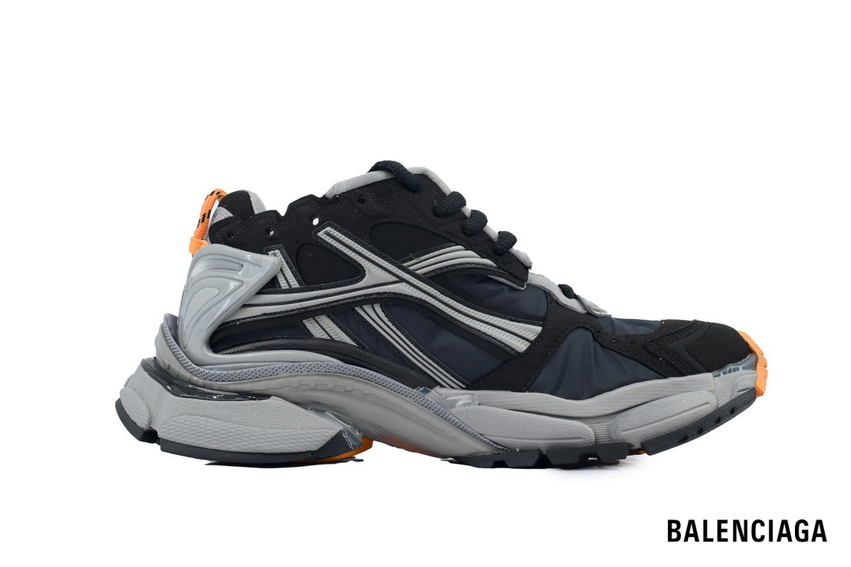 Balenciaga Runner men's shoes  women sneakers ¨C Dark Grey & Orange