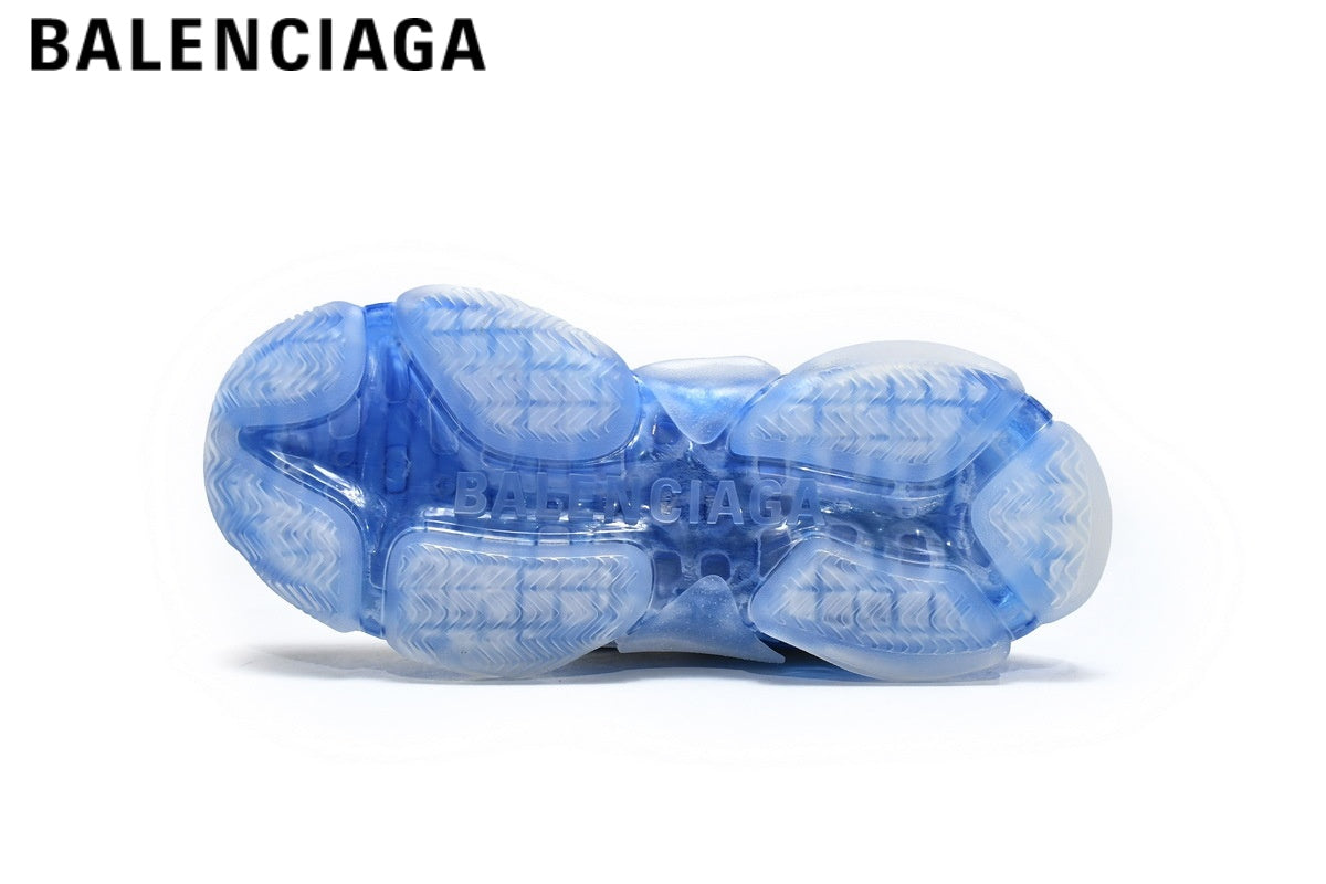 Balenciaga Triple S men's shoes  women sneakers ¡ª White / Blue
