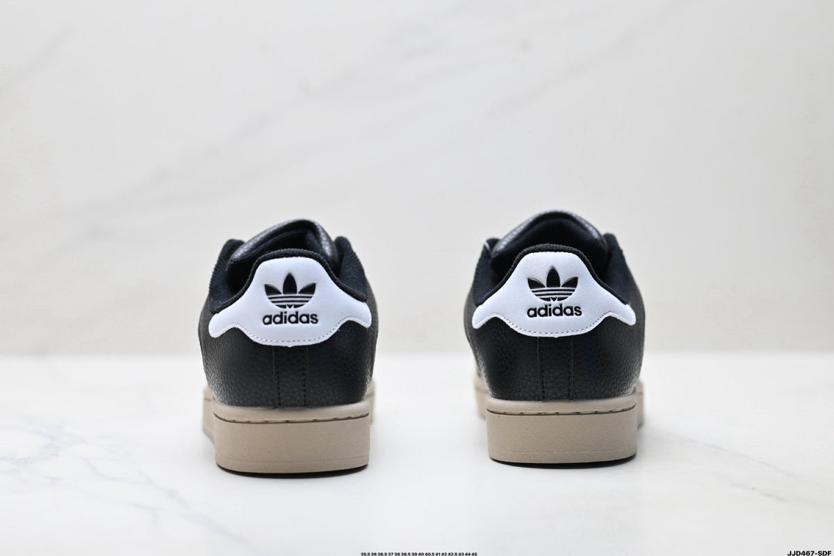 adidas Originals Superstar ¡ª Black Mix-Material & Beige | Shell Toe