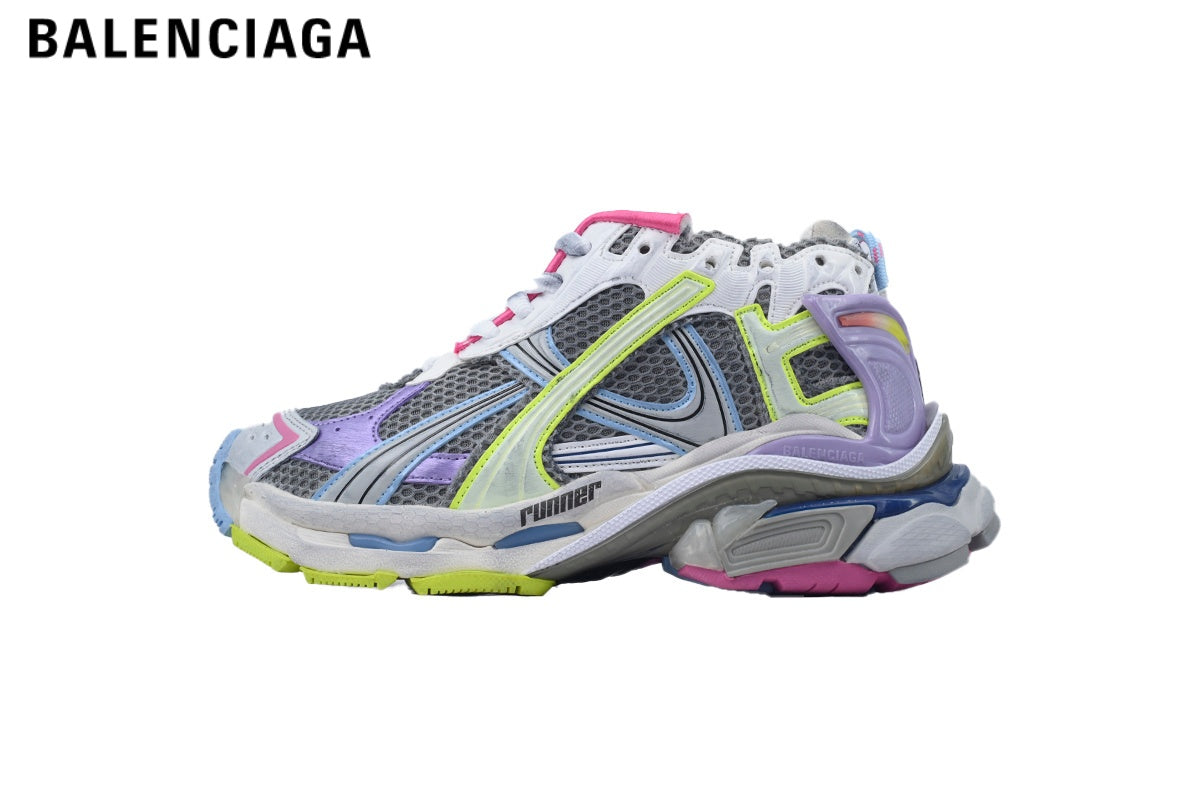 Balenciaga Runner men's shoes  women sneakers ¡ª Purple / Green / Pink
