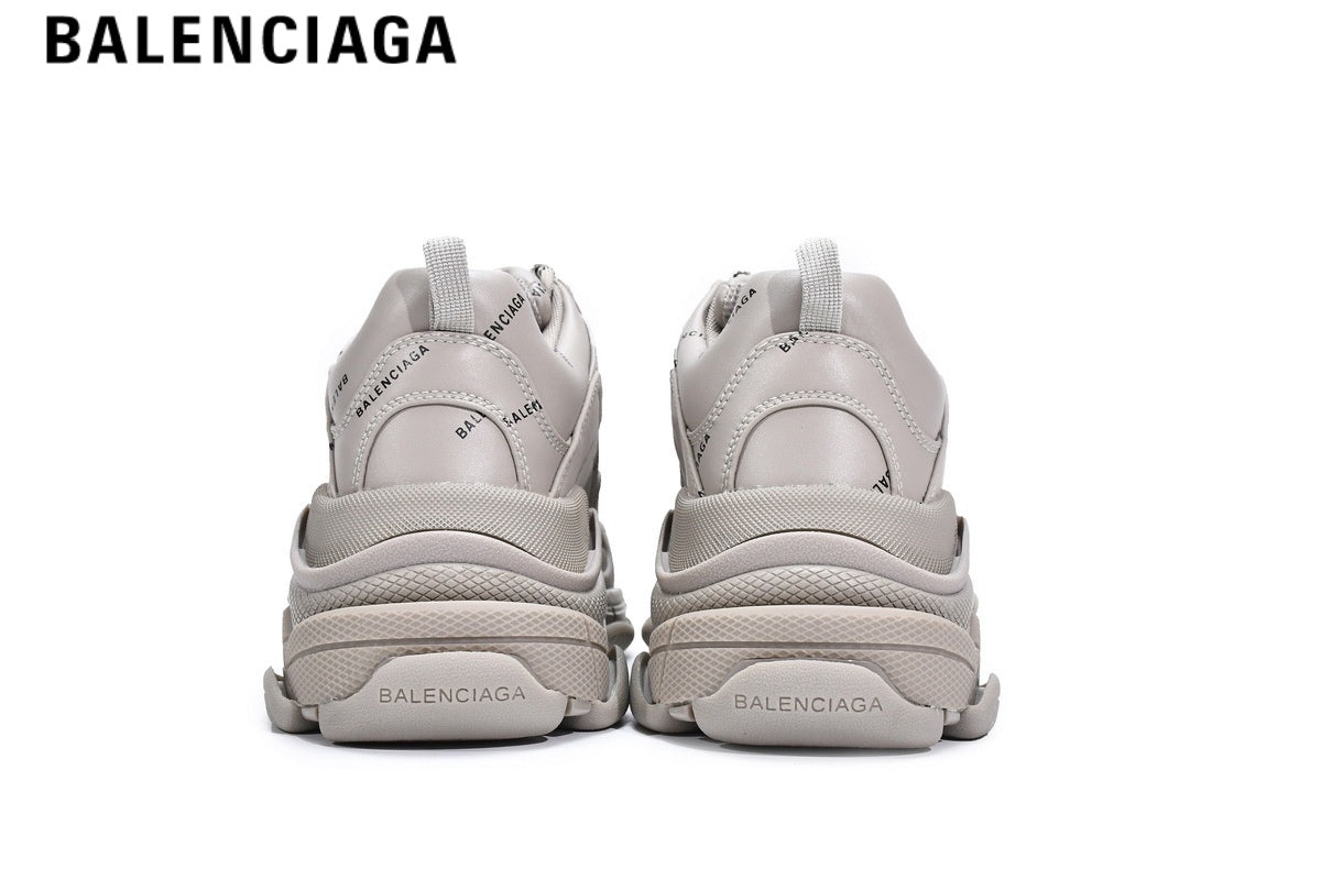 Balenciaga Triple S men's shoes  women sneakersr ¡ª Light Grey, All-Over Logo