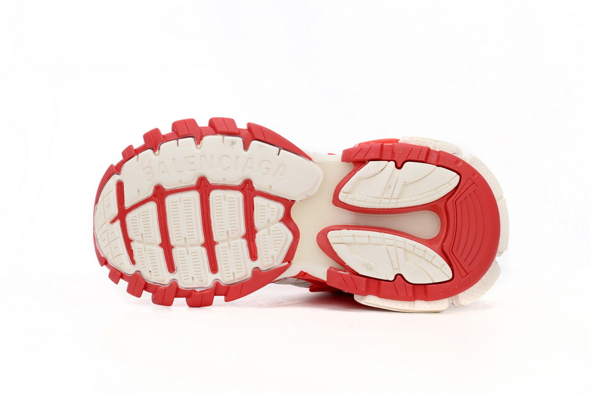 Balenciaga men's shoes  Track.2 Sneakers   balenciaga runners White and red