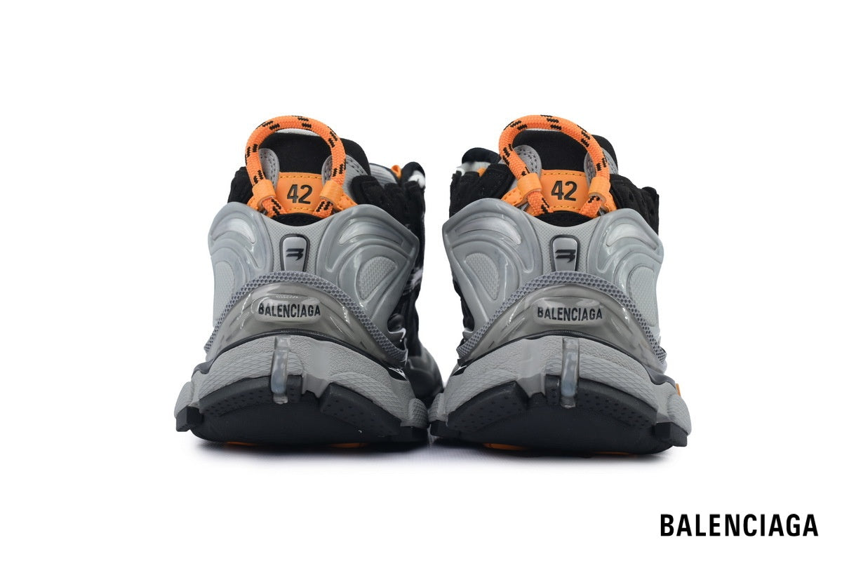 Balenciaga Runner men's shoes  women sneakers ¨C Dark Grey & Orange