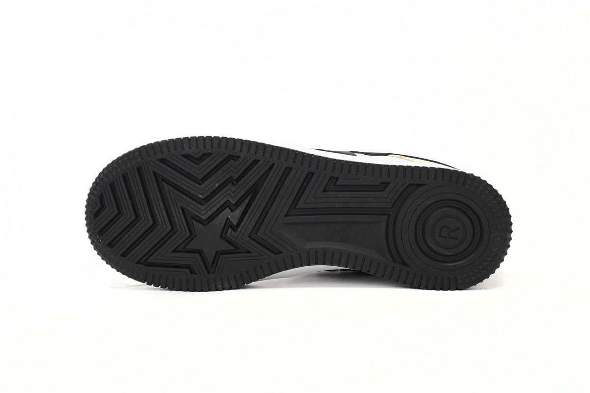 A BATHING APE BAPE STA Cream Snakeskin-Pattern Sneakers | Women's & Men's Skate-Inspired Shoes