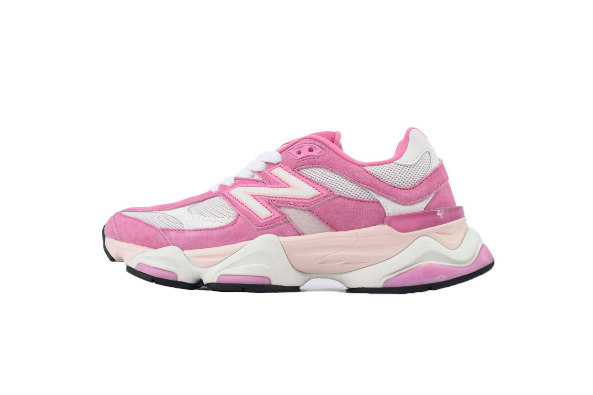 New Balance 9060 Women's & Men's Pink White Cream Chunky Retro Sneakers