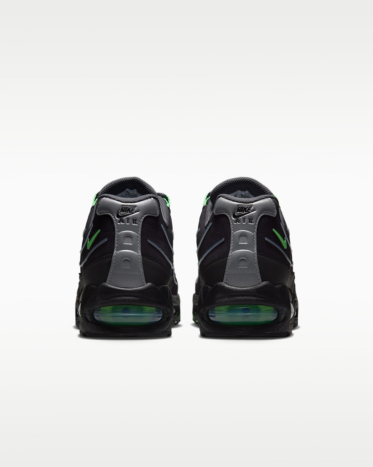 Nike Air Max 95 ¨C Black / Lime Green Mesh Athletic Sneakers