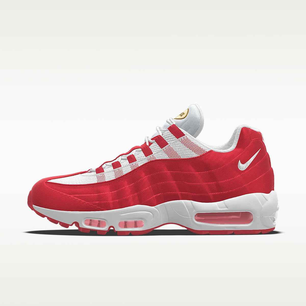 Nike Air Max 95 ¨C White / Red Mesh Athletic Sneakers