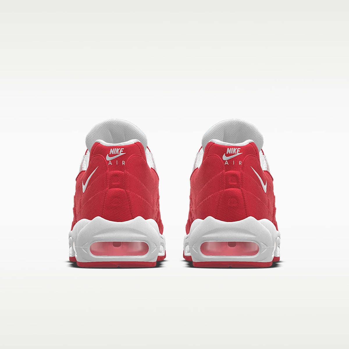 Nike Air Max 95 ¨C White / Red Mesh Athletic Sneakers