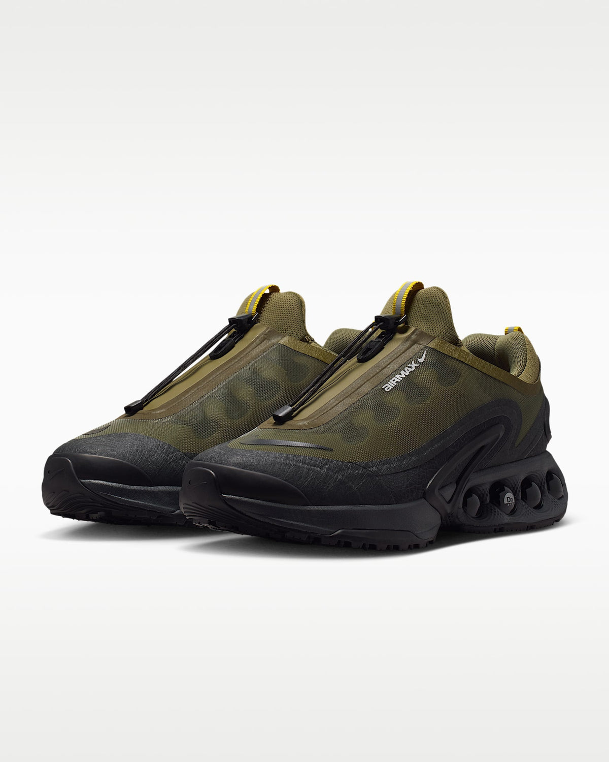 Nike Air Max DN Roam ¨C Olive Green / Black Mesh Athletic Sneakers
