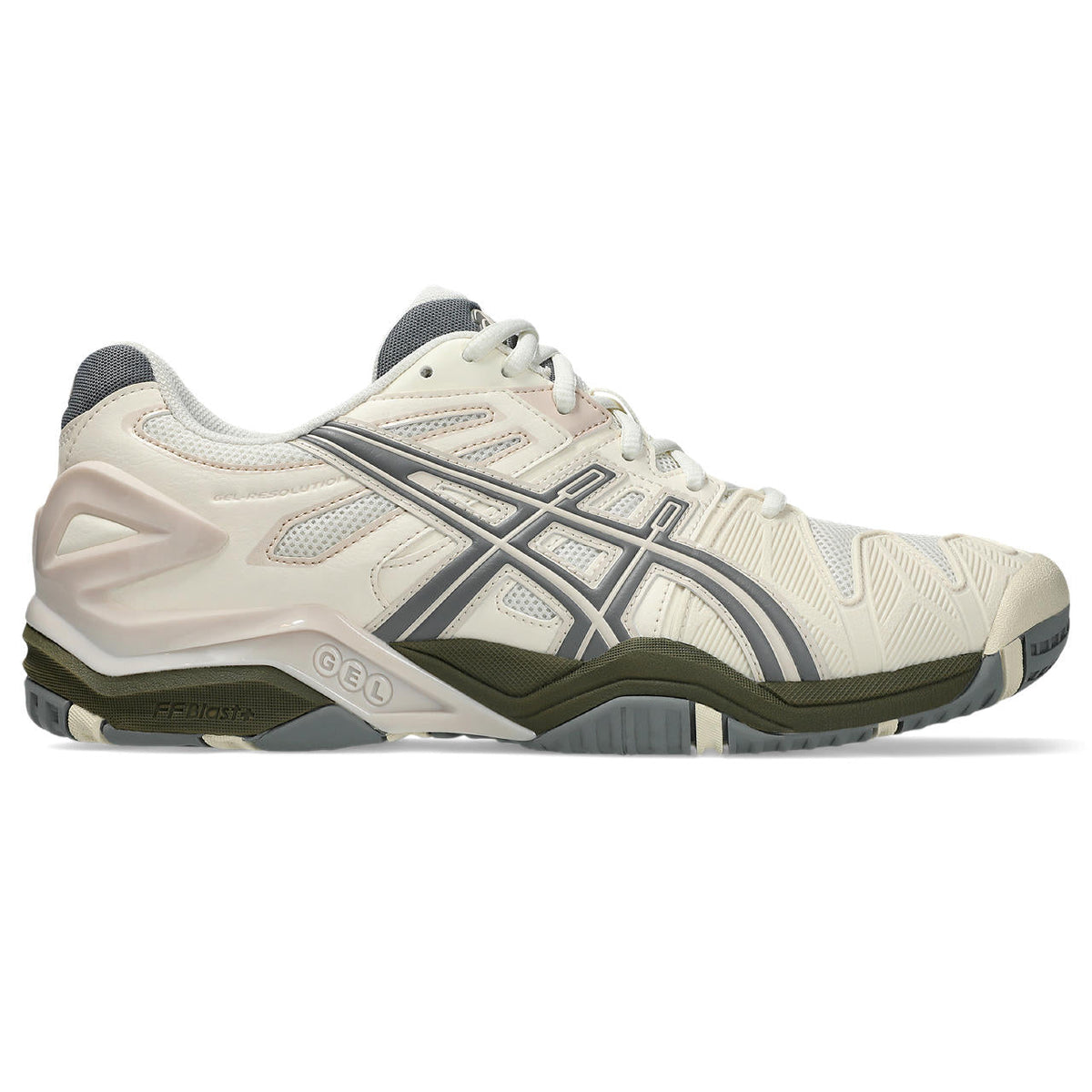 Asics womens shoes  neutral running shoes mens  sneakers Gel-Resolution ¨C Cream/Beige/Dark Grey Tennis Sneaker