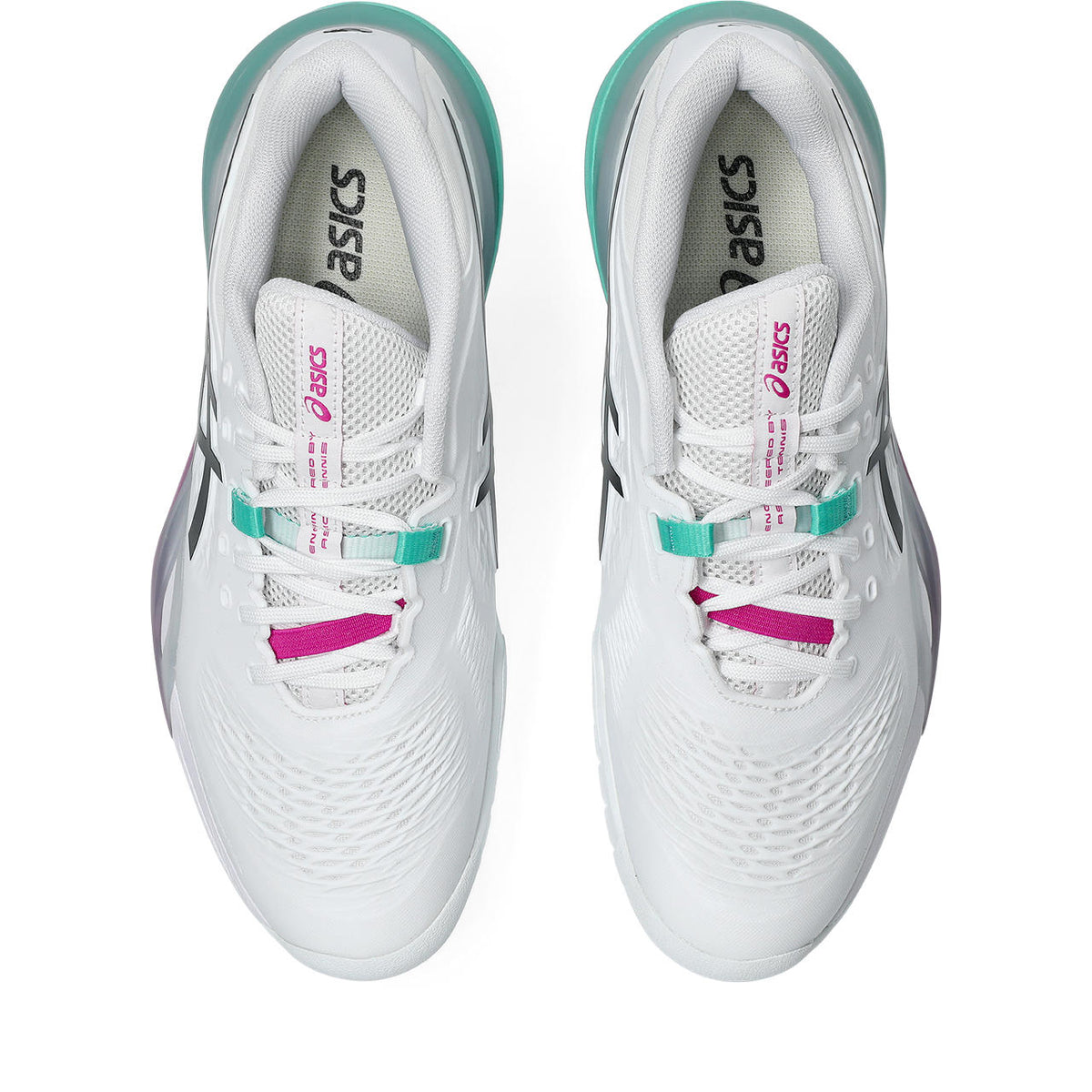 Asics womens shoes  neutral running shoes mens  sneakers Gel-Resolution ¨C White/Black/Turquoise Tennis Sneaker