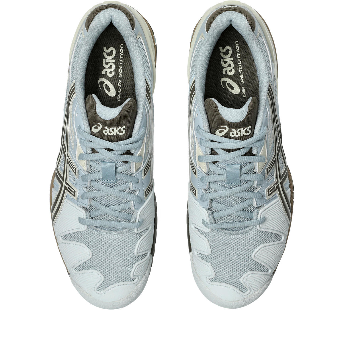 Asics womens shoes  neutral running shoes mens  sneakers Gel-Resolution ¨C Light Sky Blue/Brown/Cream Tennis Sneaker