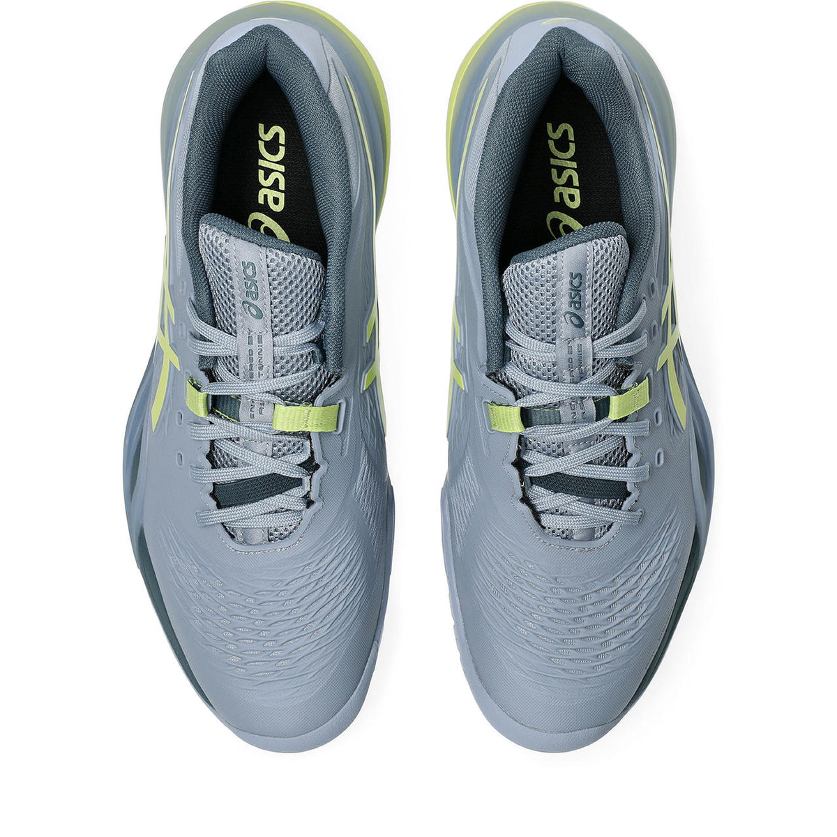 Asics womens shoes  neutral running shoes mens  sneakers Gel-Resolution ¨C Light Grey/Lime Yellow Tennis Sneaker