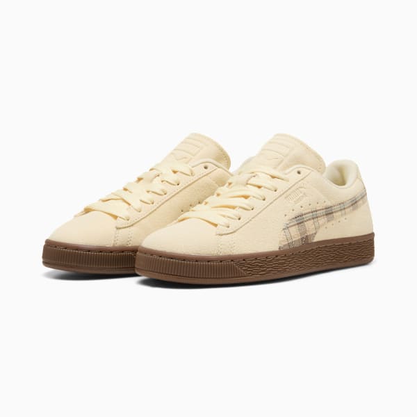 Puma Suede ¡ª Cream / Plaid puma shoes for men  womens shoes  roma shoes