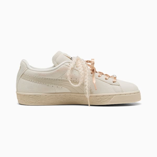 Puma Suede ¡ª Cream / Lace Ribbon / Pearl puma shoes for men  womens shoes  roma shoes