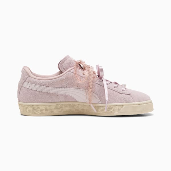 Puma Suede ¡ª Light Pink / Lace Ribbon / Pearl puma shoes for men  womens shoes  roma shoes