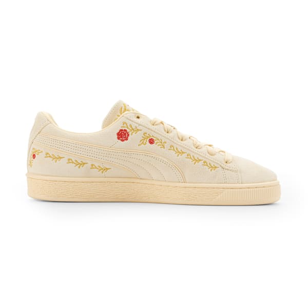 Puma Suede ¡ª Cream / Floral Embroidery puma shoes for men  womens shoes  roma shoes