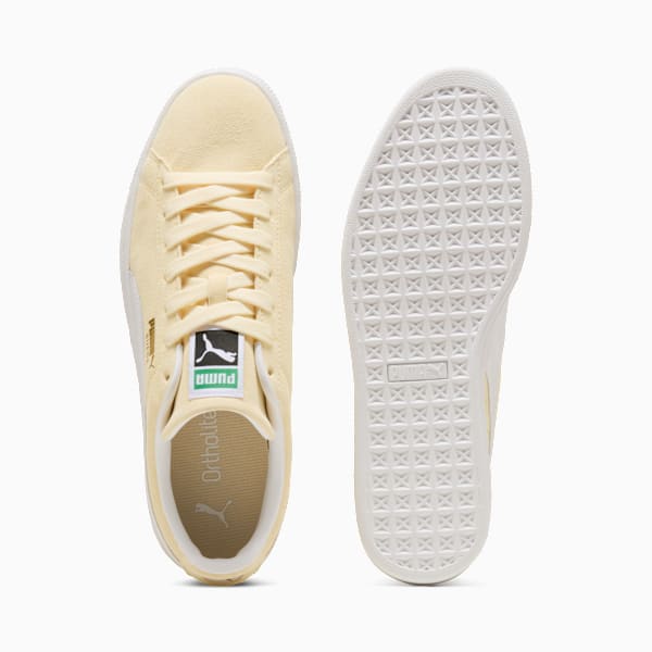 PUMA Suede Classic Pale Yellow-White-Gold puma shoes for men  womens shoes  roma shoes
