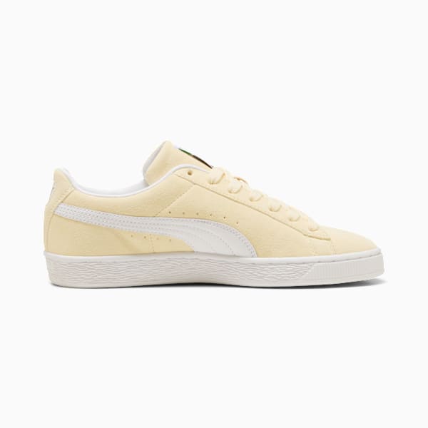 PUMA Suede Classic Pale Yellow-White-Gold puma shoes for men  womens shoes  roma shoes