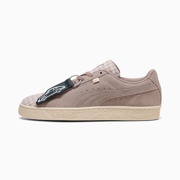 PUMA Suede Classic ¡Á Porsche Dusty Mauve Houndstooth puma shoes for men  womens shoes  roma shoes