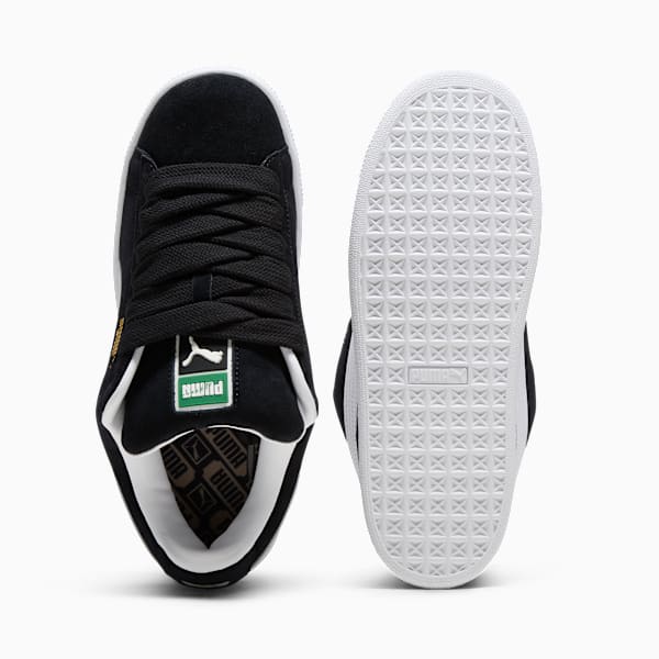 PUMA Suede XL Black-White-Gold puma shoes for men  womens shoes  roma shoes