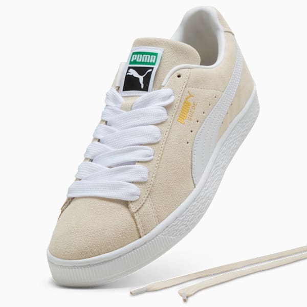 PUMA Suede Classic Cream-White-Gold puma shoes for men  womens shoes  roma shoes