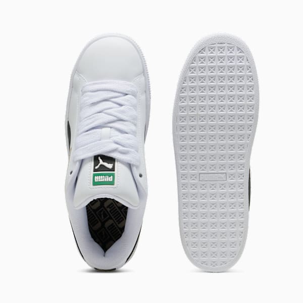 PUMA Suede XL White-Black-Gold puma shoes for men  womens shoes  roma shoes