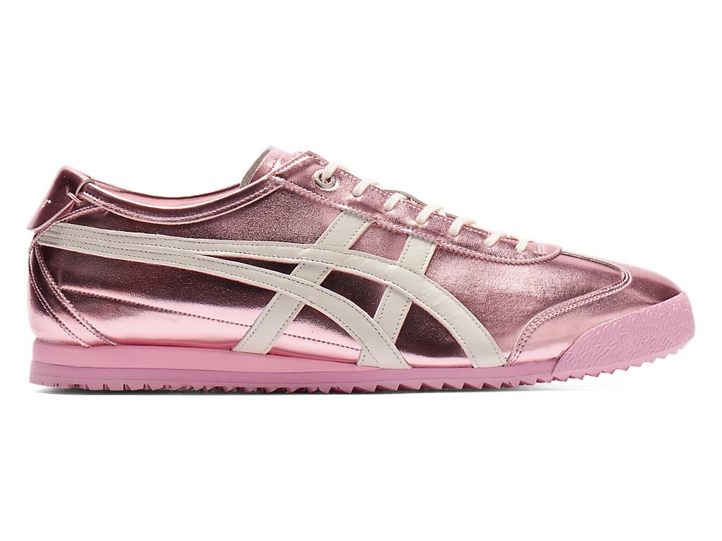 Onitsuka Tiger Mexico 66 Unisex Sneakers ¨C Metallic Pink White Stripe  running shoes women asics mens shoes