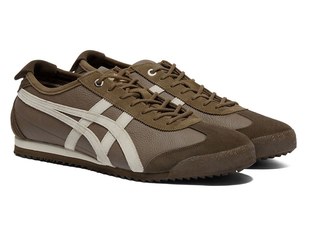 Onitsuka Tiger Mexico 66 Unisex Sneakers ¨C Brown Off-White Stripe  running shoes women asics mens shoes