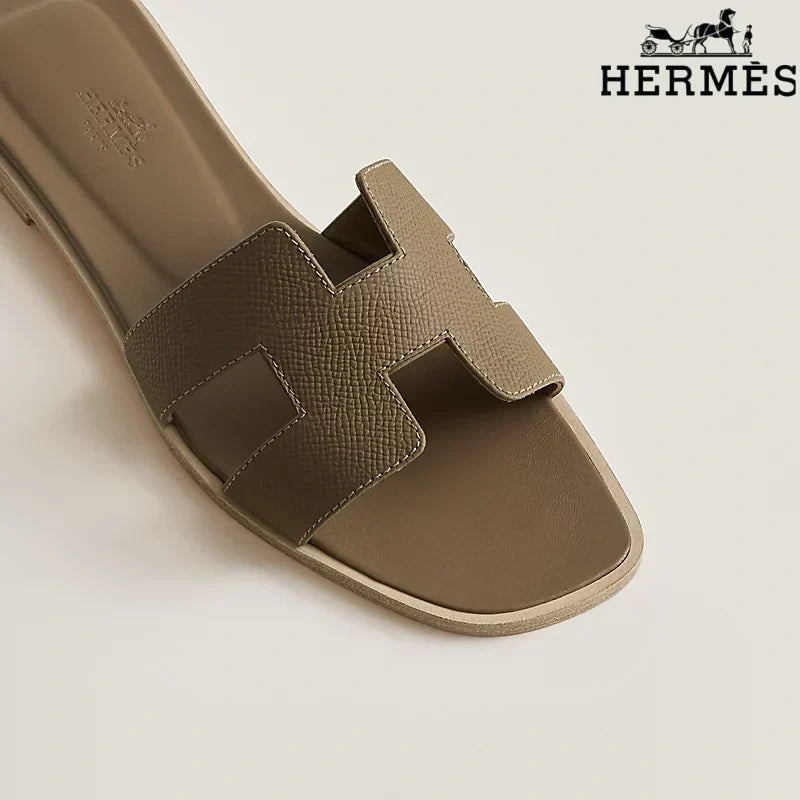 Herm¨¨s Oran Taupe Flat Sandal
