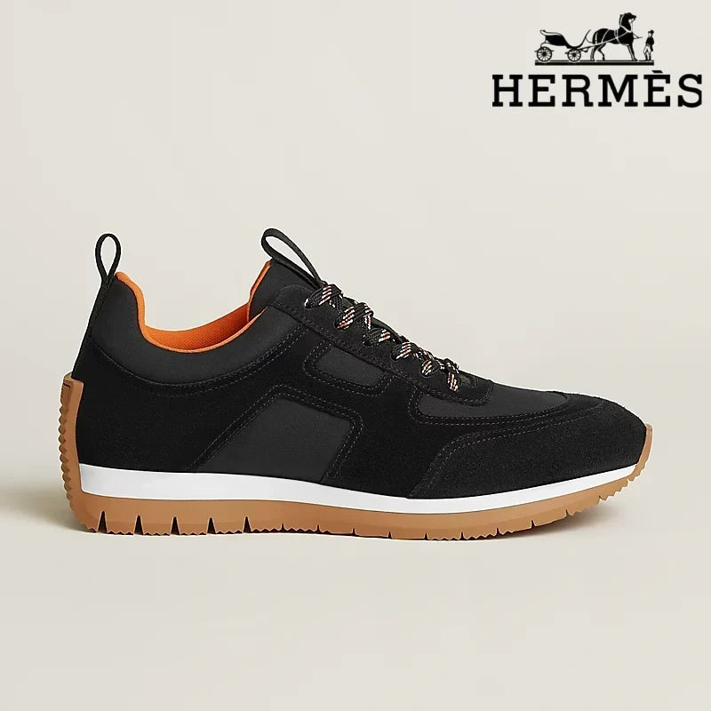 Herm¨¨s Black Suede Hiking Sneakers