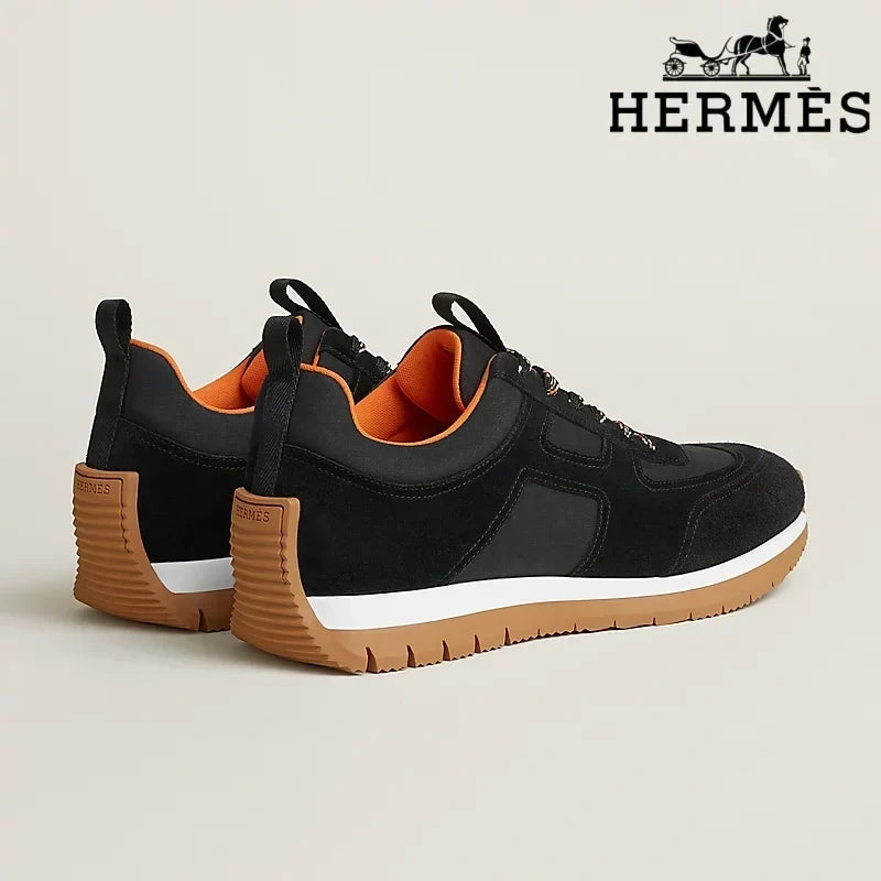 Herm¨¨s Black Suede Hiking Sneakers