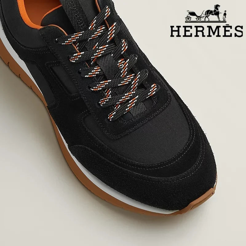 Herm¨¨s Black Suede Hiking Sneakers