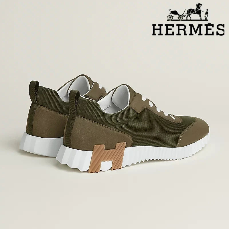 Herm¨¨s Bouncing Olive Green Sneaker