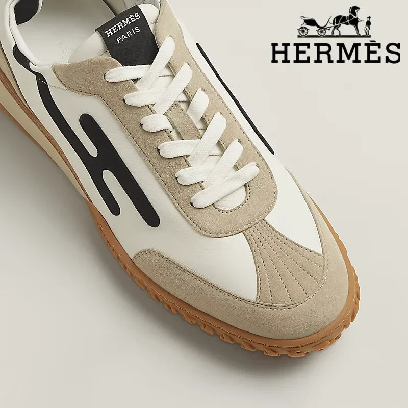 Herm¨¨s womens shoes men sneaker Trail White Beige Black Sneaker