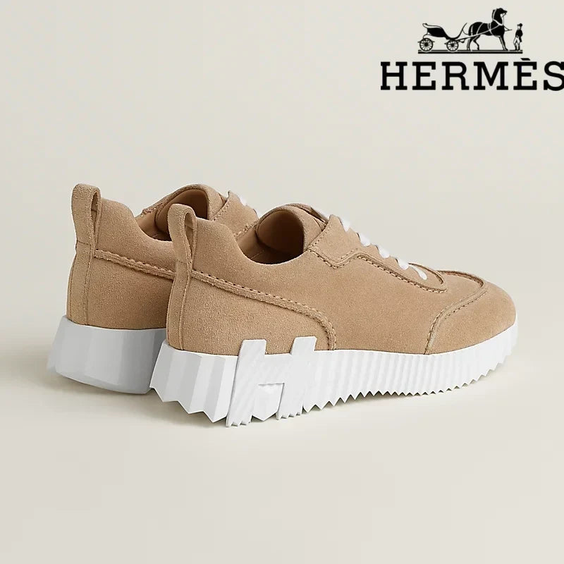Herm¨¨s Beige Suede Bouncing Sneaker