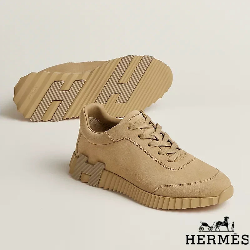 Herm¨¨s Beige Suede Platform Sneakers