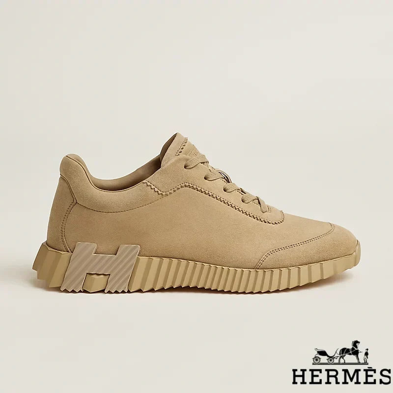Herm¨¨s Beige Suede Platform Sneakers