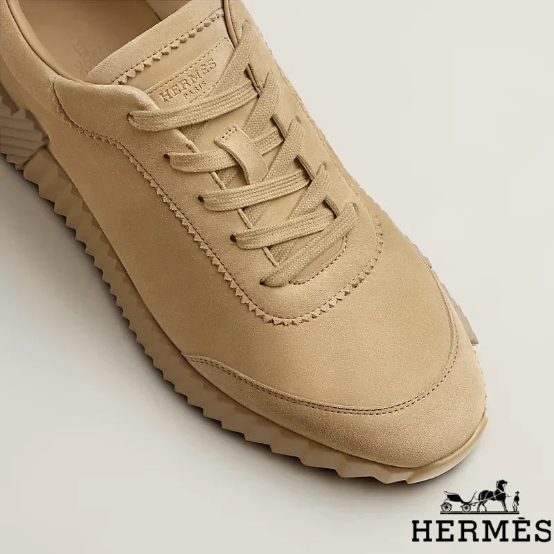 Herm¨¨s Beige Suede Platform Sneakers